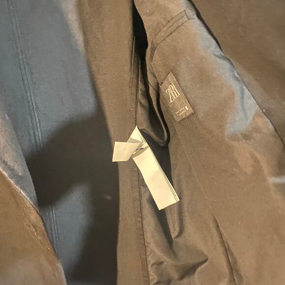 Zara Black One Button Front Collared Notched Oversized Blazer Jacket Women Sz S - Picture 8 of 8